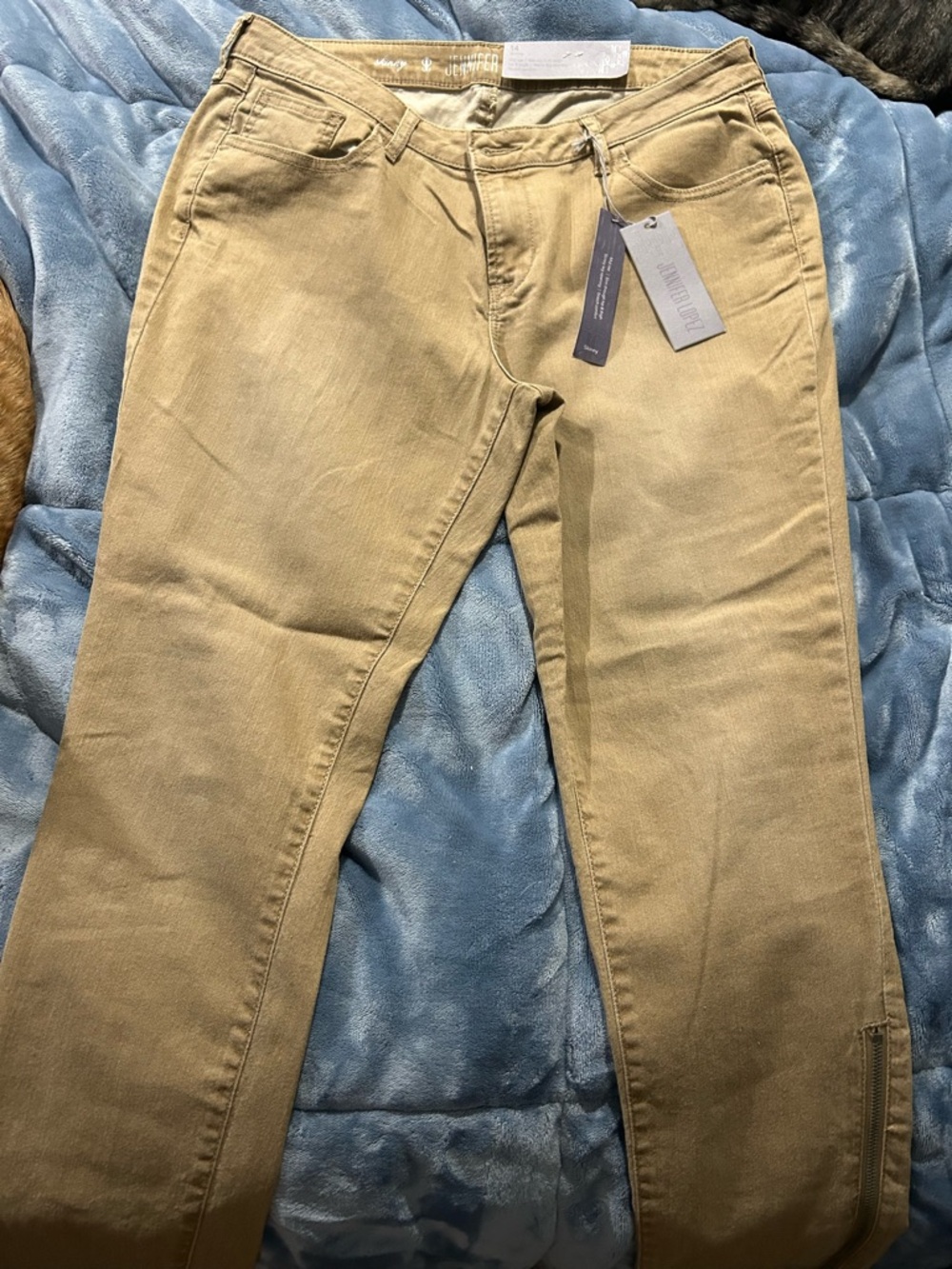 Jennifer Lopez Khaki Skinny Jeans